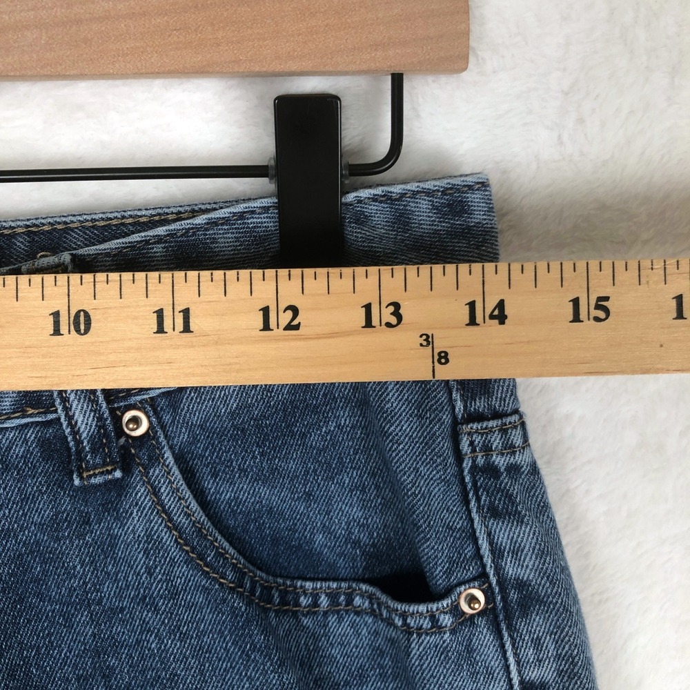 BAMBOO High Waisted Wide Leg Jeans Sz 3/26 Medium Wash Blue Denim Casual Relaxed - Picture 7 of 10